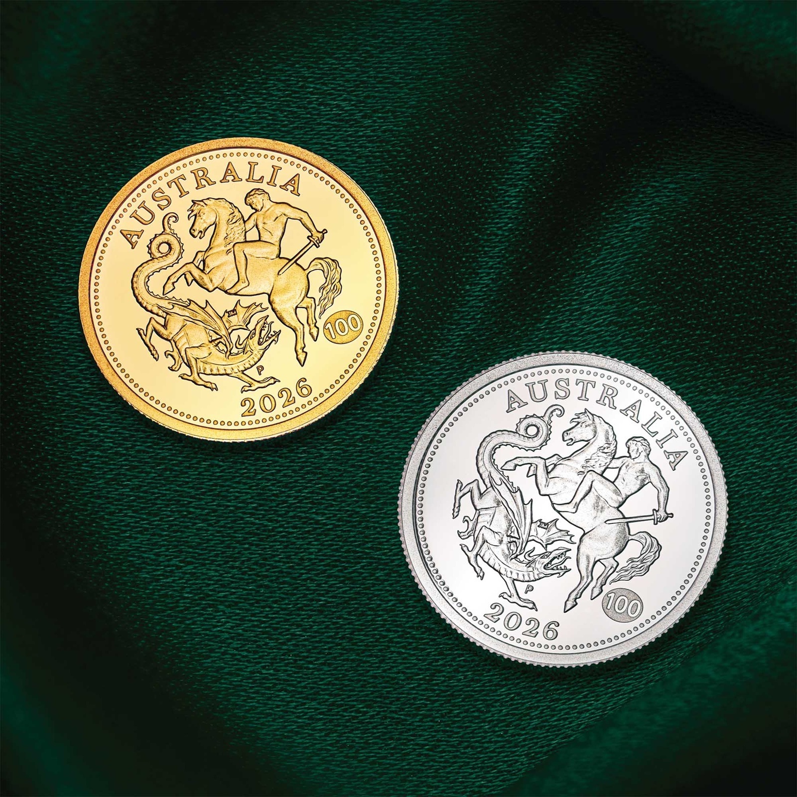 Australie - Pièce 25 Cents (Sovereign) 2026 argent BE - Saint Georges terrassant le dragon – Image 8