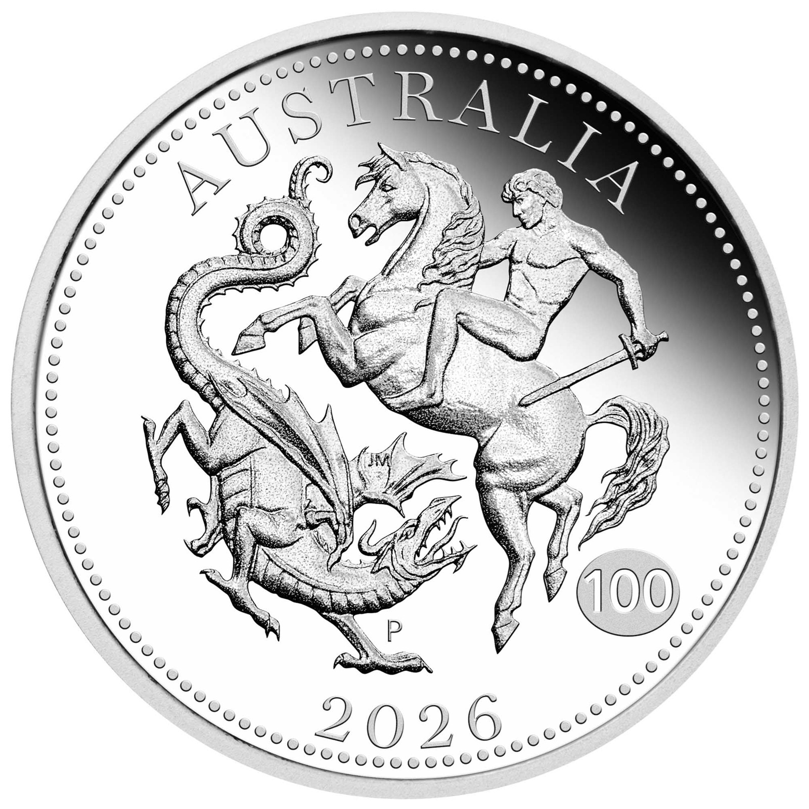 Australie - Pièce 25 Cents (Sovereign) 2026 argent BE - Saint Georges terrassant le dragon