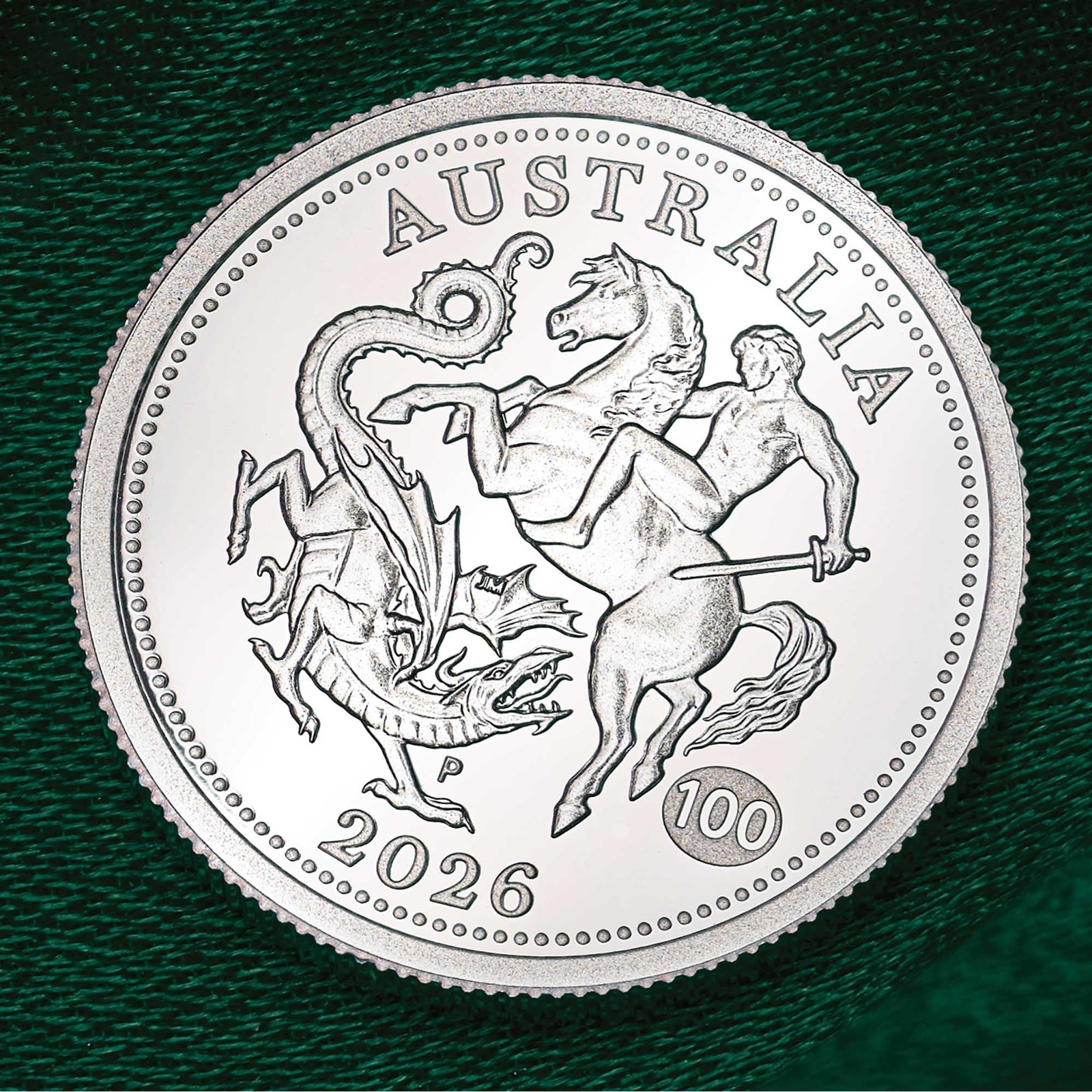 Australie - Pièce 25 Cents (Sovereign) 2026 argent BE - Saint Georges terrassant le dragon – Image 6