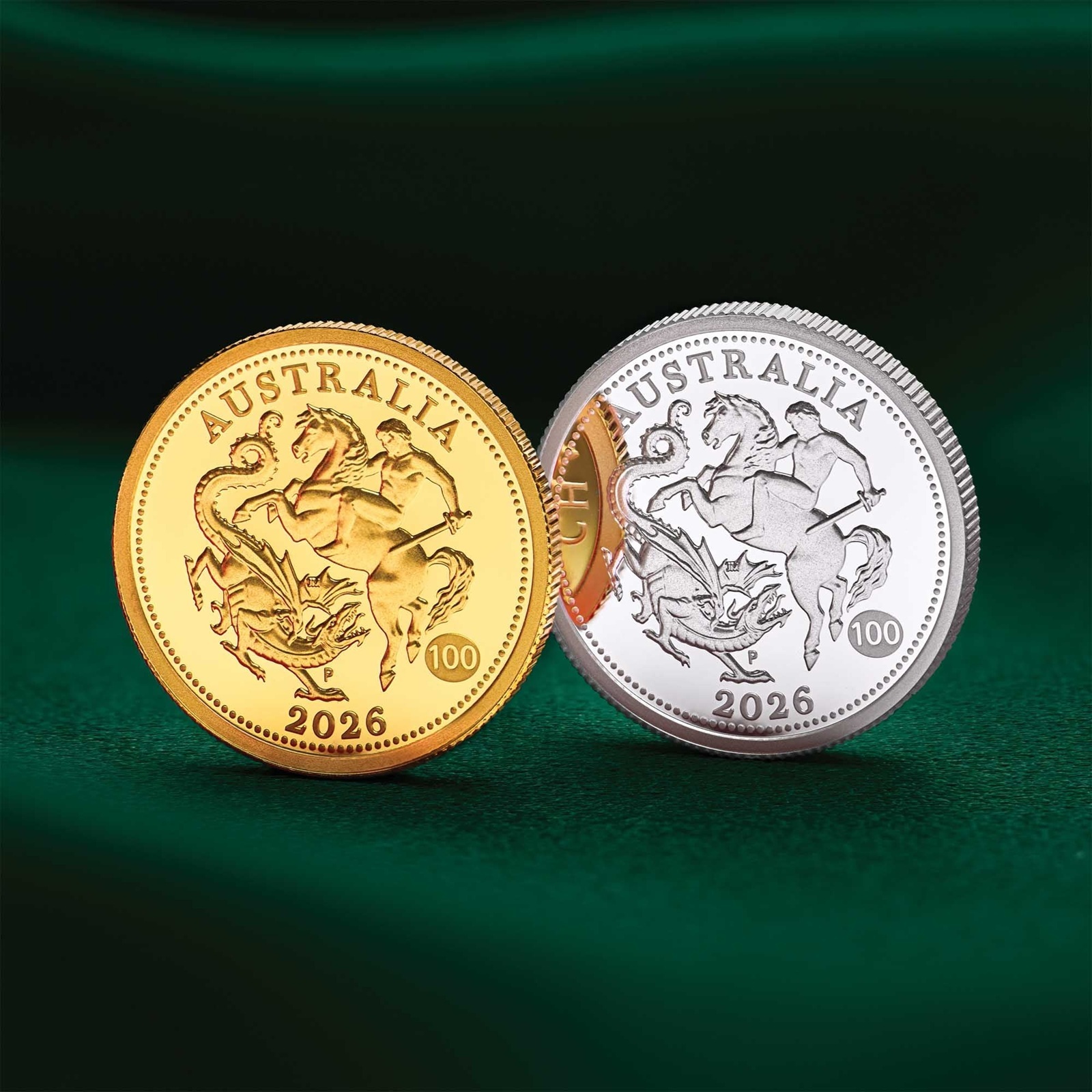 Australie - Pièce 25 Dollars (Sovereign) 2026 or BE - Saint Georges terrassant le dragon – Image 9