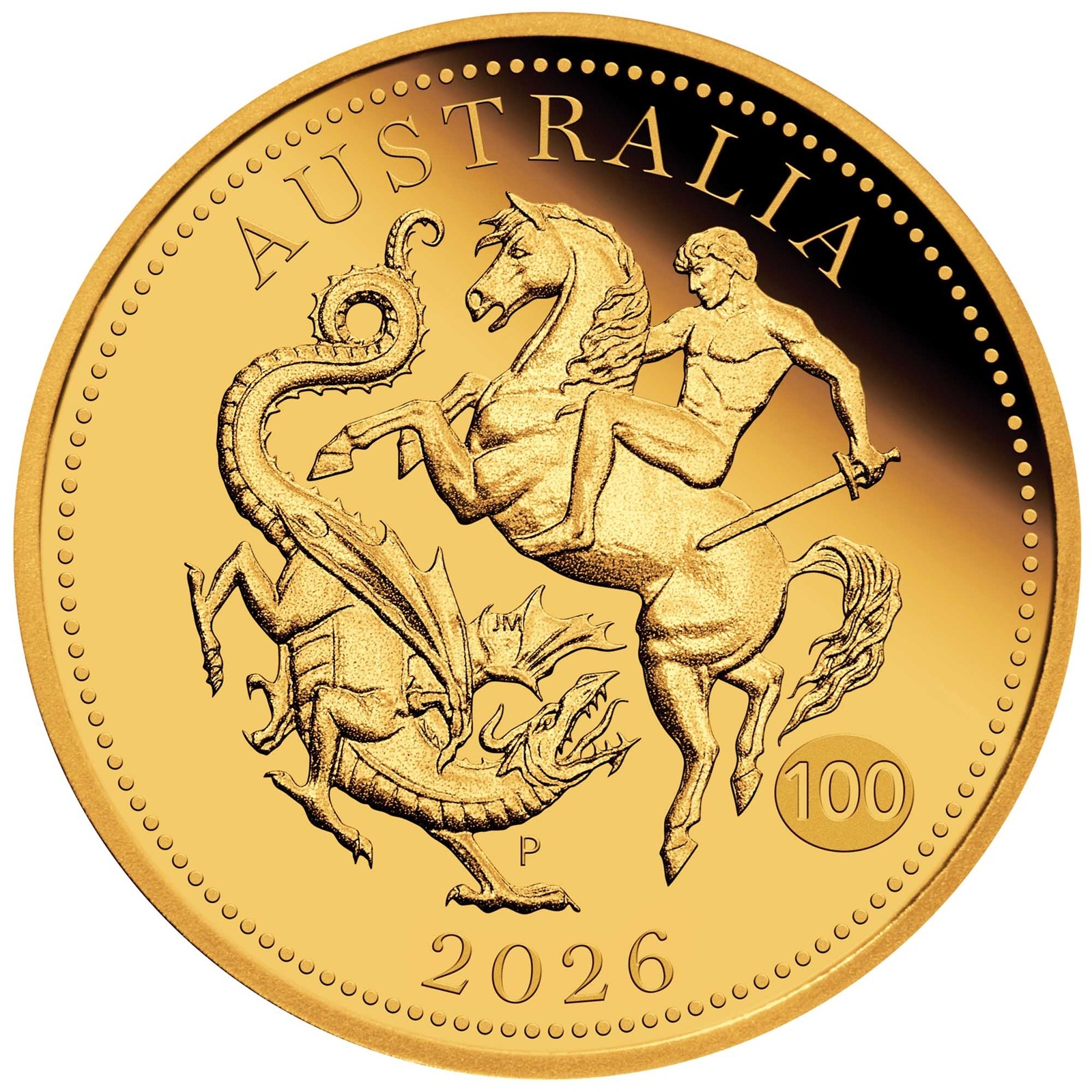Australie - Pièce 25 Dollars (Sovereign) 2026 or BE - Saint Georges terrassant le dragon