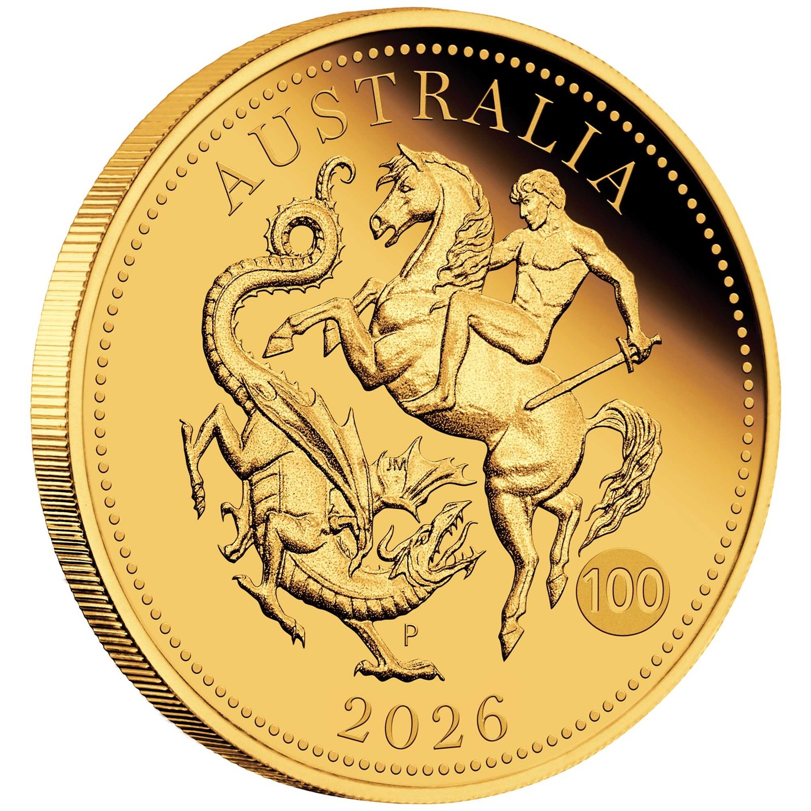 Australie - Pièce 25 Dollars (Sovereign) 2026 or BE - Saint Georges terrassant le dragon – Image 5