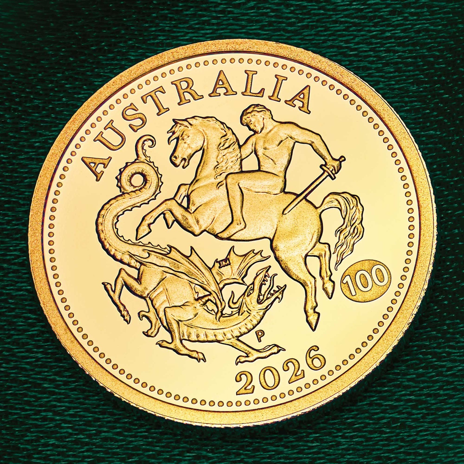 Australie - Pièce 25 Dollars (Sovereign) 2026 or BE - Saint Georges terrassant le dragon – Image 6