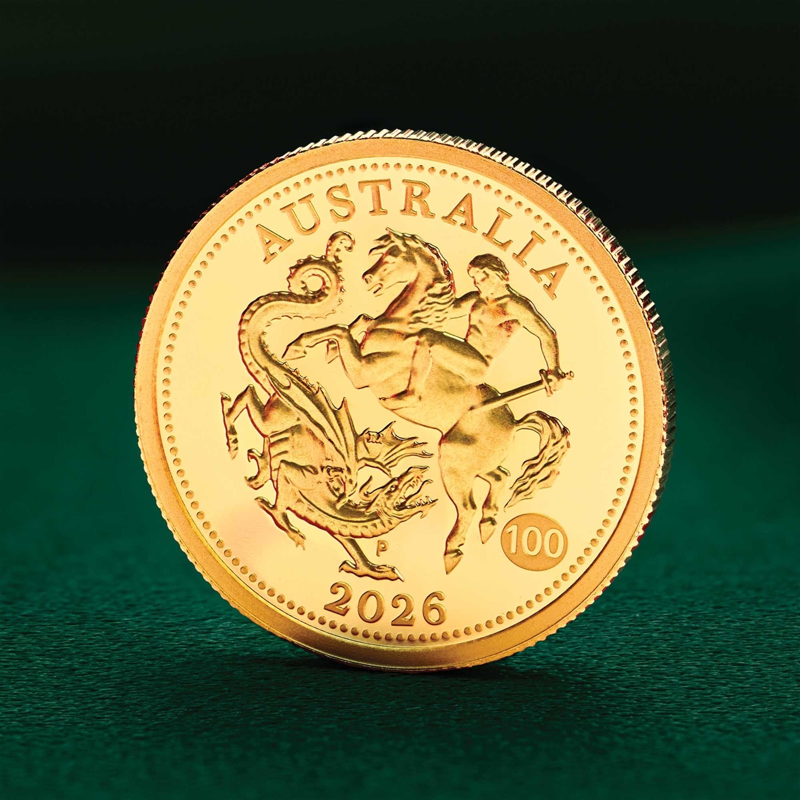 Australie - Pièce 25 Dollars (Sovereign) 2026 or BE - Saint Georges terrassant le dragon – Image 7