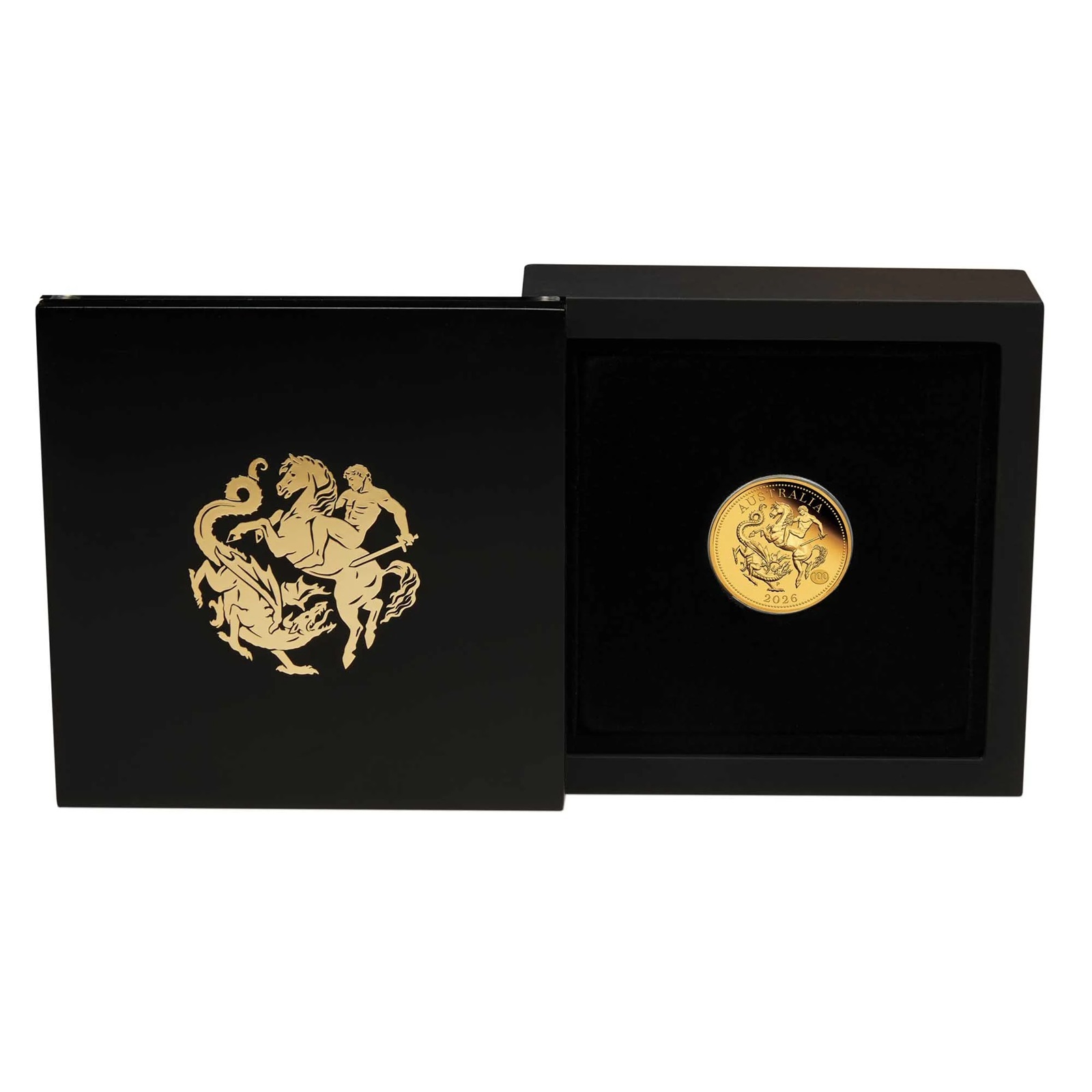 Australie - Pièce 5 Dollars (Quarter Sovereign) 2026 or BE - Saint Georges terrassant le dragon – Image 3