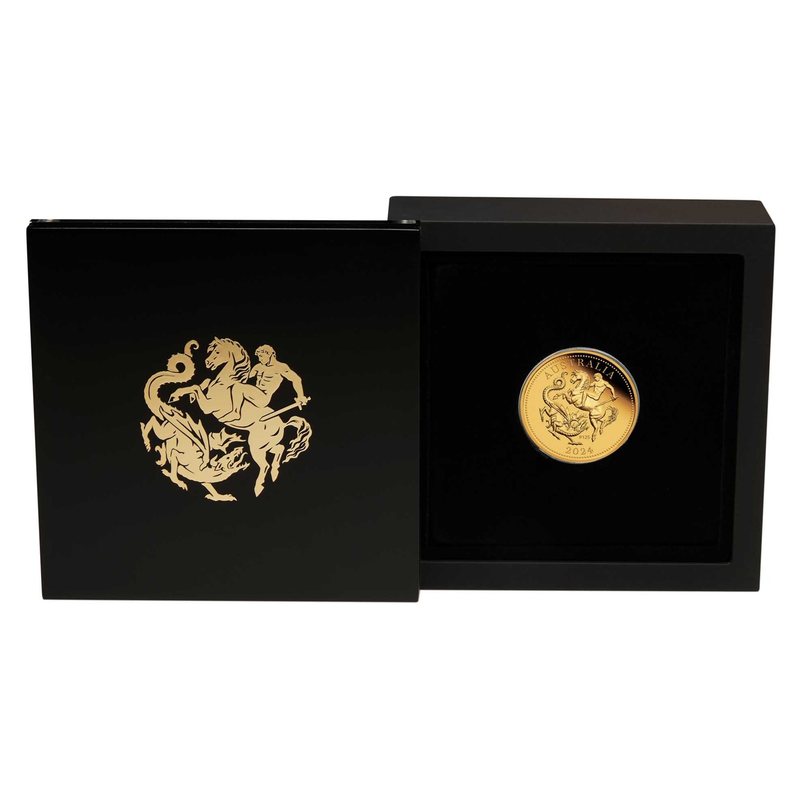 Australie - Pièce 50 Dollars (Double Sovereign) 2024 or BE - Saint Georges terrassant le dragon – Image 3