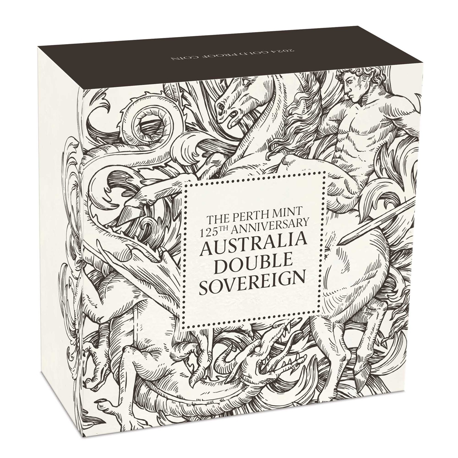 Australie - Pièce 50 Dollars (Double Sovereign) 2024 or BE - Saint Georges terrassant le dragon – Image 4