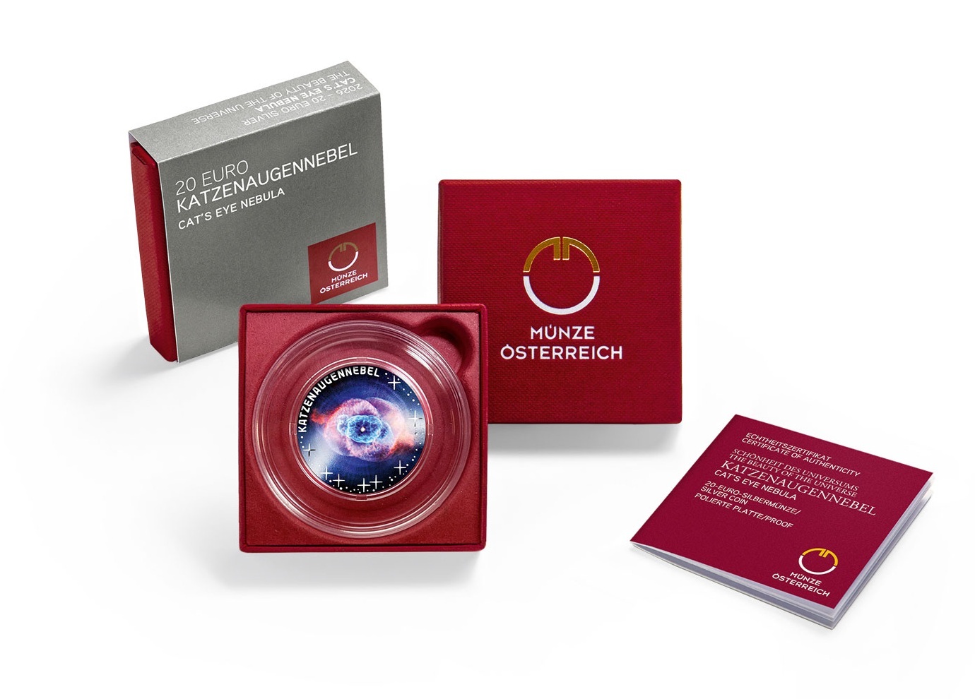 Autriche - Pièce 20 Euro 2026 argent BE - Nébuleuse de l'Œil de Chat – Image 3