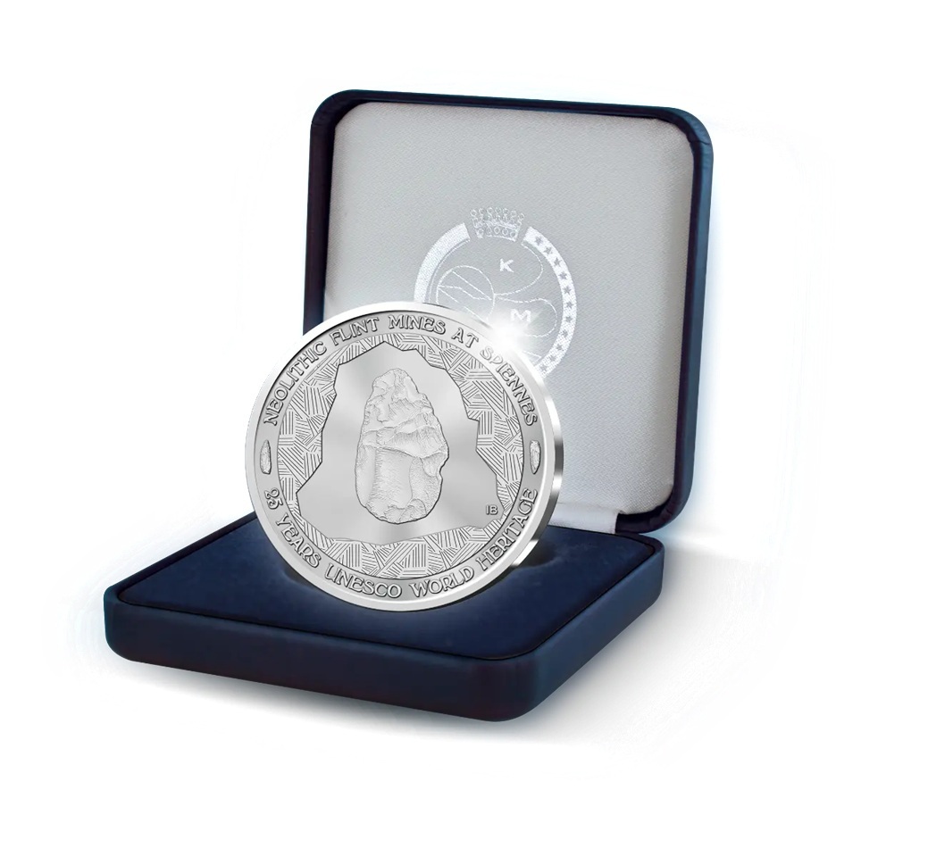 Belgique - Pièce 10 Euro 2025 argent BE - Mines de silex néolithiques de Spiennes – Image 3