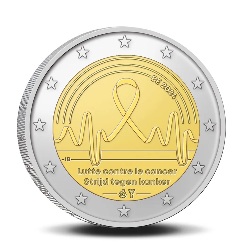 Belgique - Pièce 2 Euro 2024 cupro-nickel et nickel-laiton BU - Lutte contre le cancer en Belgique – Image 3