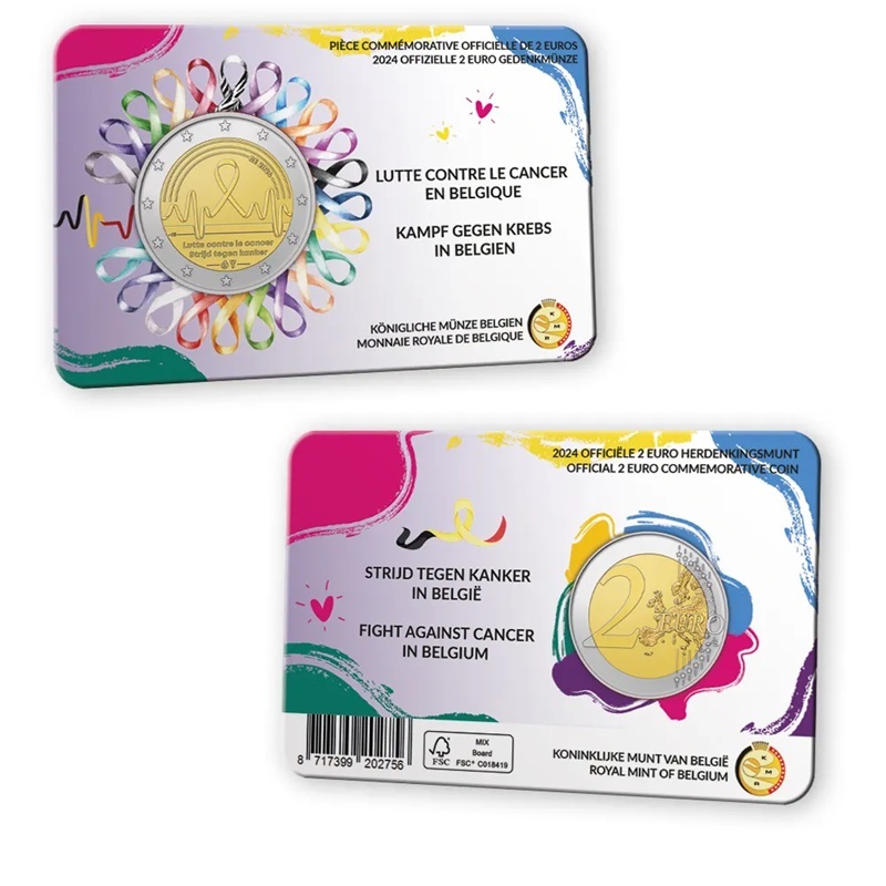 Belgique - Pièce 2 Euro 2024 cupro-nickel et nickel-laiton BU - Lutte contre le cancer en Belgique – Image 5