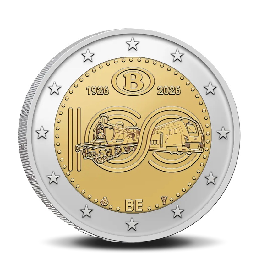 Belgique - Pièce 2 Euro 2026 cupro-nickel et nickel-laiton BU - SNCB – Image 3
