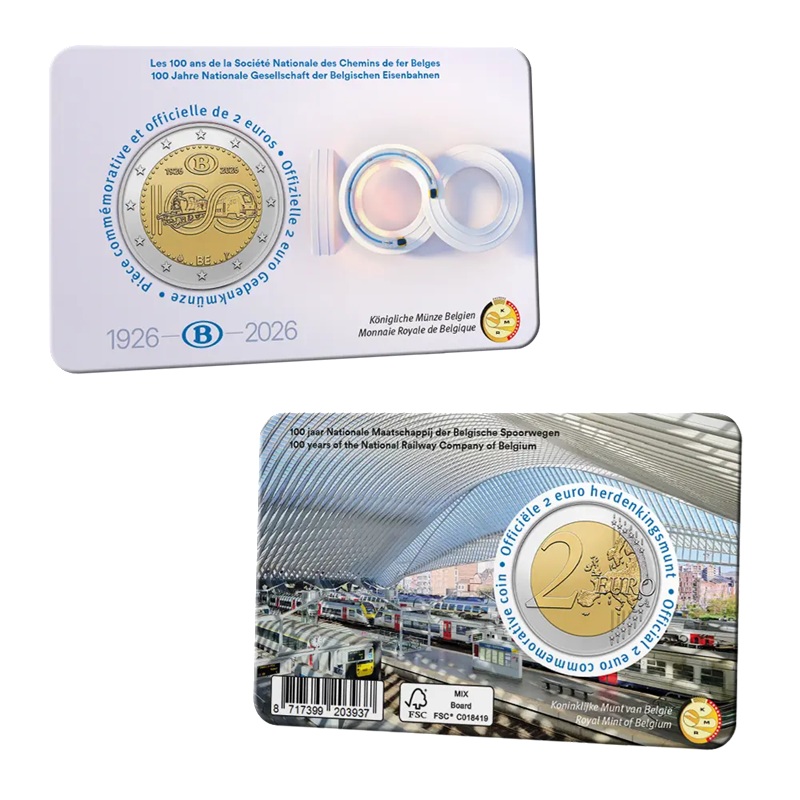 Belgique - Pièce 2 Euro 2026 cupro-nickel et nickel-laiton BU - SNCB – Image 5