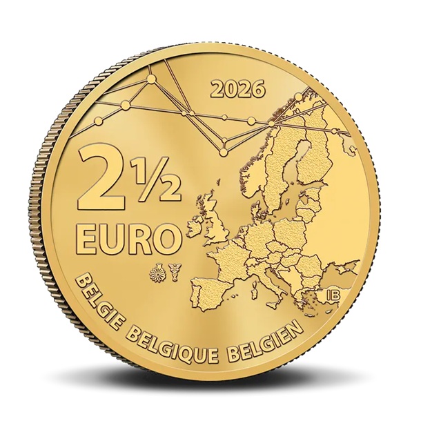 Belgique - Pièce 2 Euro 1/2 2026 laiton BU - Championnat du monde de hockey – Image 4