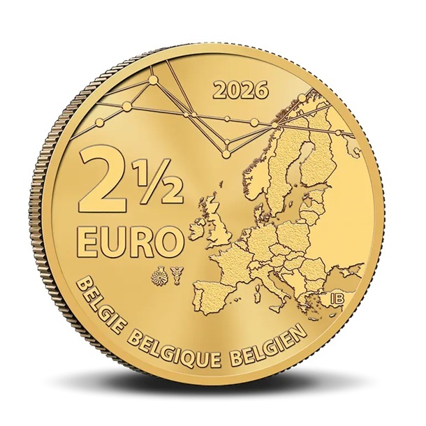 Belgique - Pièce 2 Euro 1/2 2026 laiton BU - Championnat du monde de hockey – Image 4