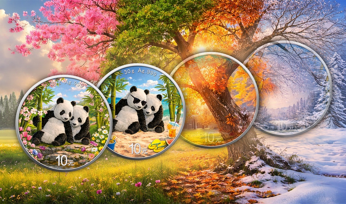 Chine - Pièce 10 Yuan 2026 30 grammes argent BU - Panda chinois (été) – Image 7