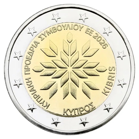Chypre - Pièce 2 Euro 2026 cupro-nickel et nickel-laiton BE - Présidence du Conseil de l'UE – Image 2