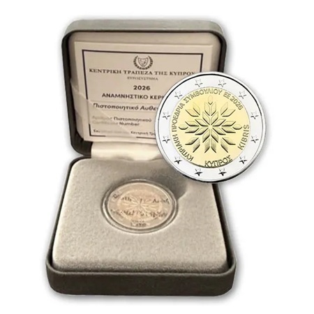 Chypre - Pièce 2 Euro 2026 cupro-nickel et nickel-laiton BE - Présidence du Conseil de l'UE
