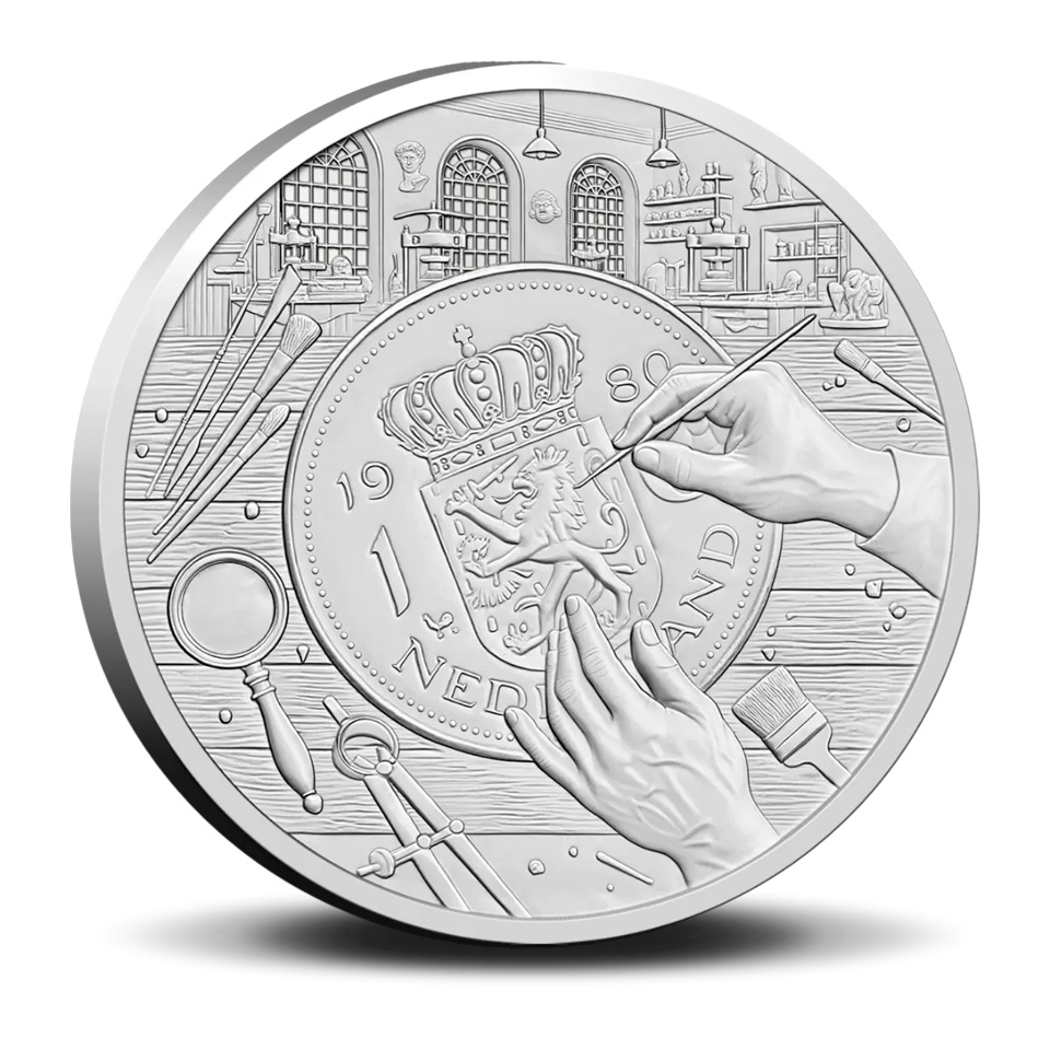 Pays-Bas - Médaille 2026 cupro-nickel BU - Travail de gravure d'une monnaie – Image 3
