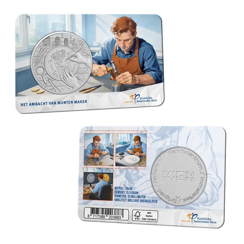 Pays-Bas - Médaille 2026 cupro-nickel BU - Travail de gravure d'une monnaie – Image 5