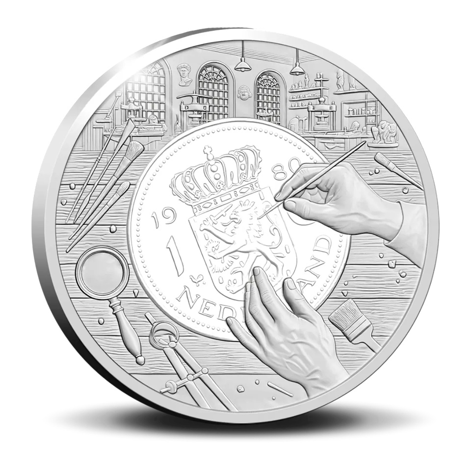 Pays-Bas - Médaille 2026 argent BE - Travail de gravure d'une monnaie