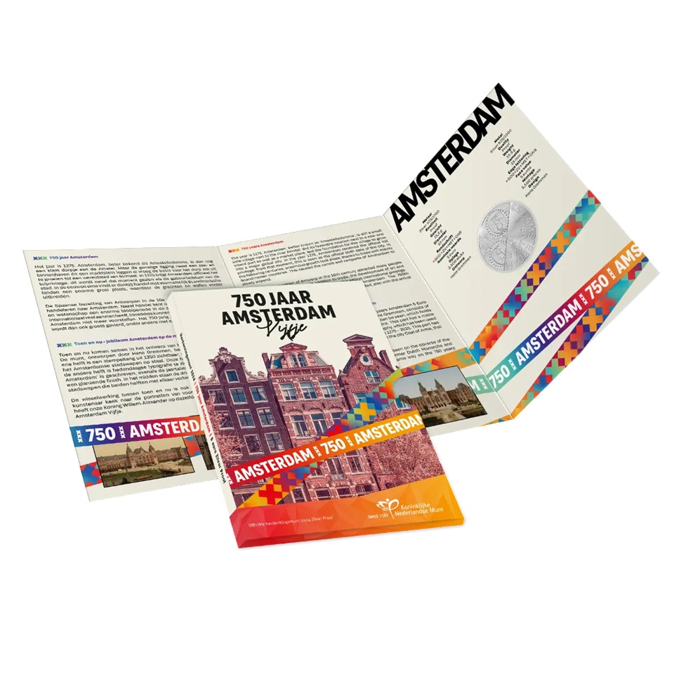 Pays-Bas - Pièce 5 Euro 2024 argent BE - Amsterdam