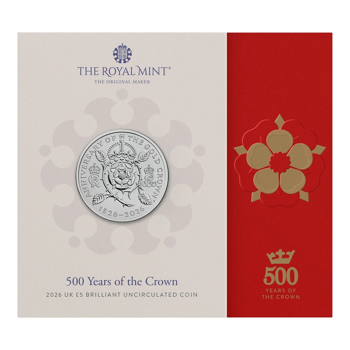 Royaume-Uni - Pièce 5 Pounds 2026 cupro-nickel BU - Couronne d'or – Image 3