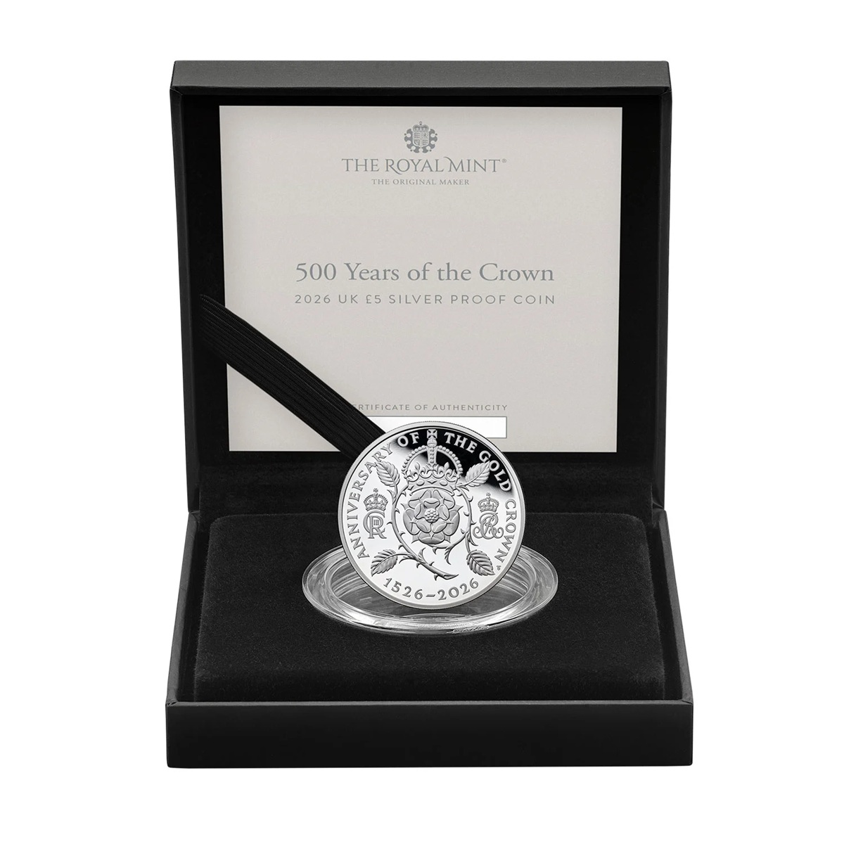 Royaume-Uni - Pièce 5 Pounds 2026 argent BE - Couronne d'or – Image 3