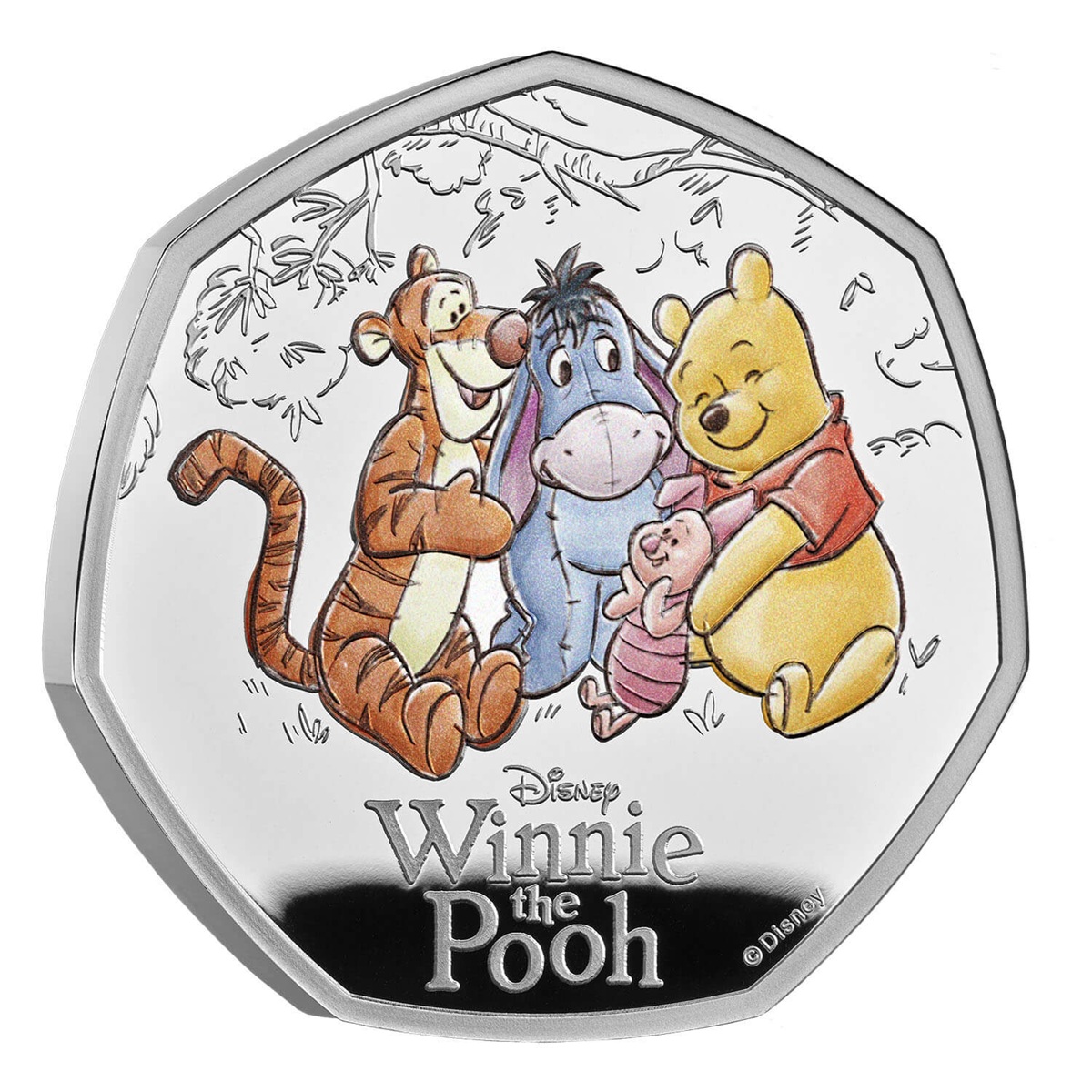 Royaume-Uni - Pièce 50 Pence 2026 argent BE - L'amitié de Winnie l'ourson