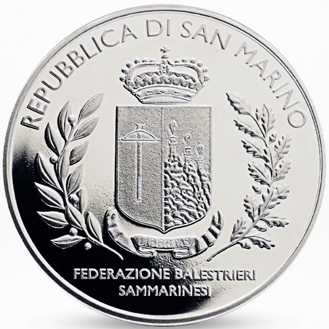 Saint-Marin - Médaille 2026 cupro-nickel - Fédération des arbalétriers de Saint-Marin – Image 2