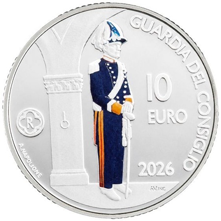 Saint-Marin - Pièce 10 Euro 2026 R argent BE - Garde du Grand Conseil Général