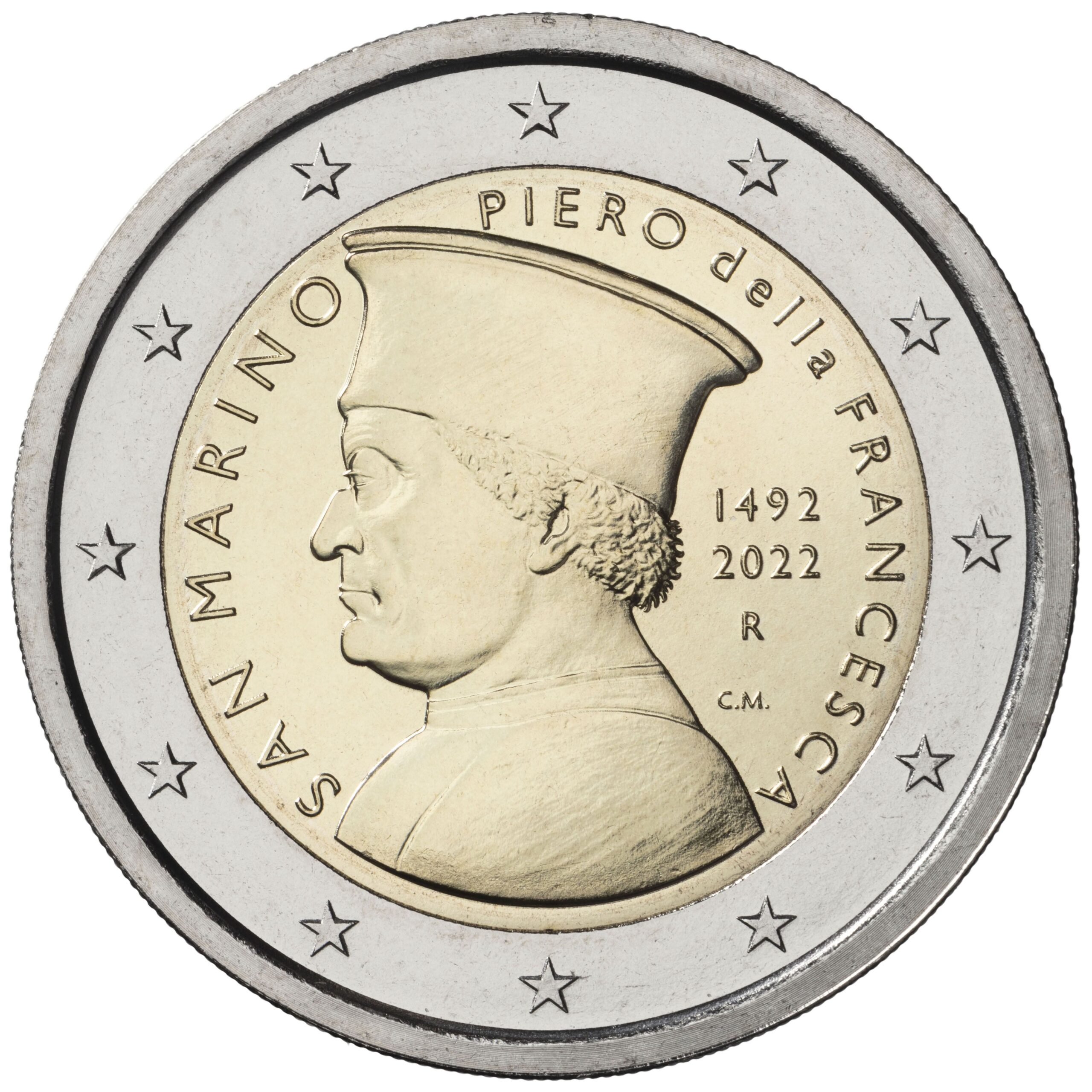 Saint-Marin - Pièce 2 Euro 2022 R cupro-nickel et nickel-laiton BU - Piero della Francesca