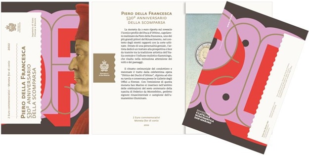 Saint-Marin - Pièce 2 Euro 2022 R cupro-nickel et nickel-laiton BU - Piero della Francesca – Image 2