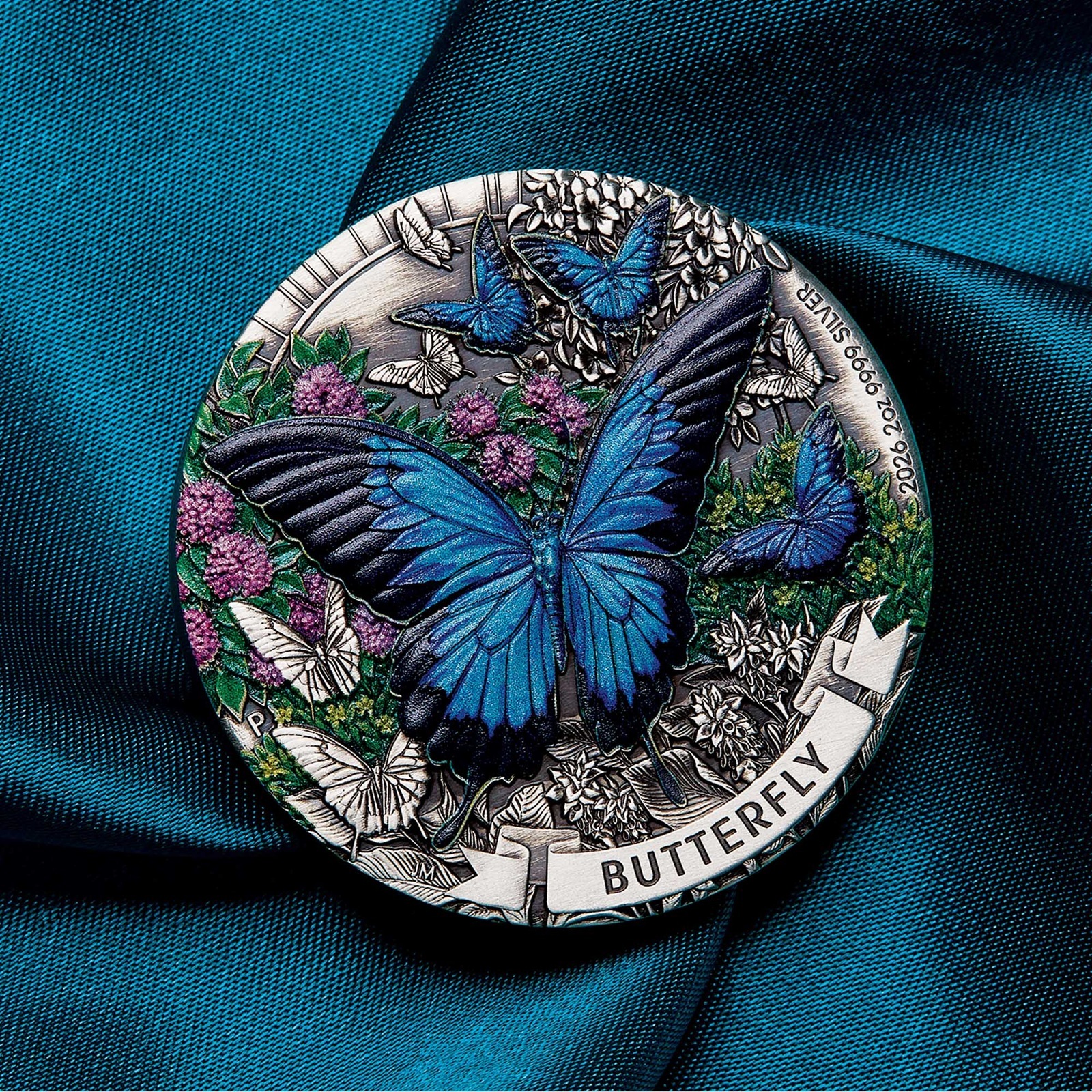 Australie - Pièce 2 Dollars 2026 2 onces argent Antique - Papillon – Image 6