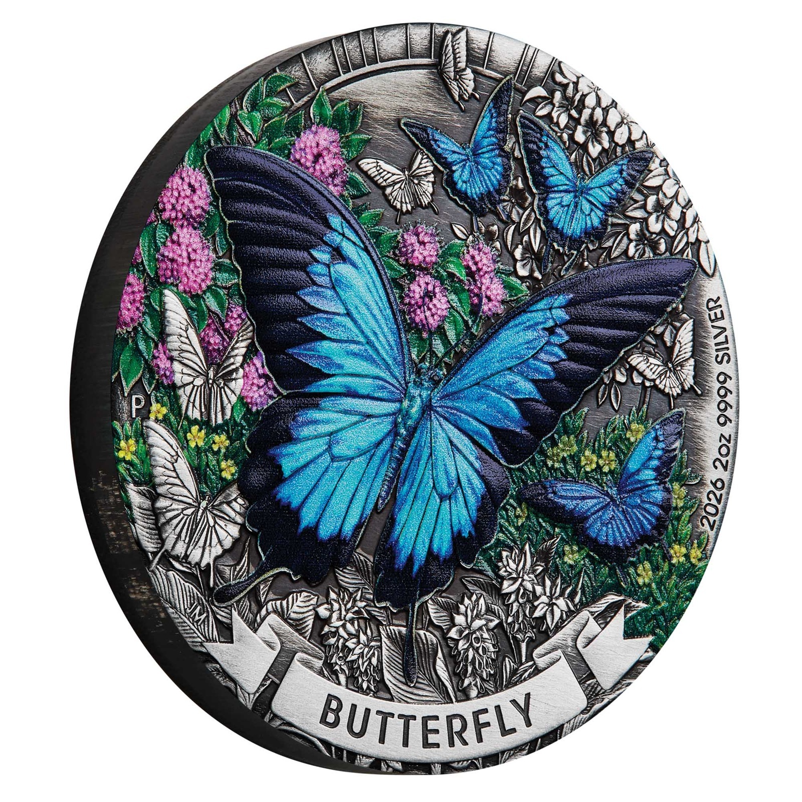 Australie - Pièce 2 Dollars 2026 2 onces argent Antique - Papillon – Image 5
