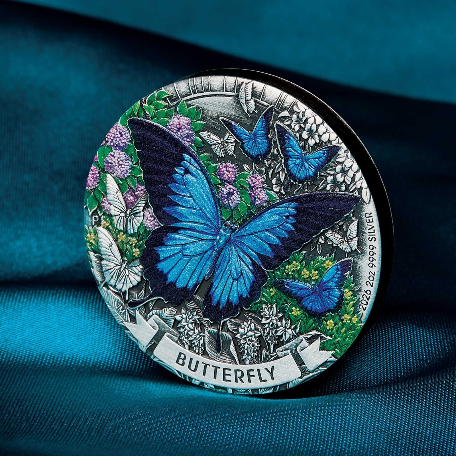 Australie - Pièce 2 Dollars 2026 2 onces argent Antique - Papillon – Image 7