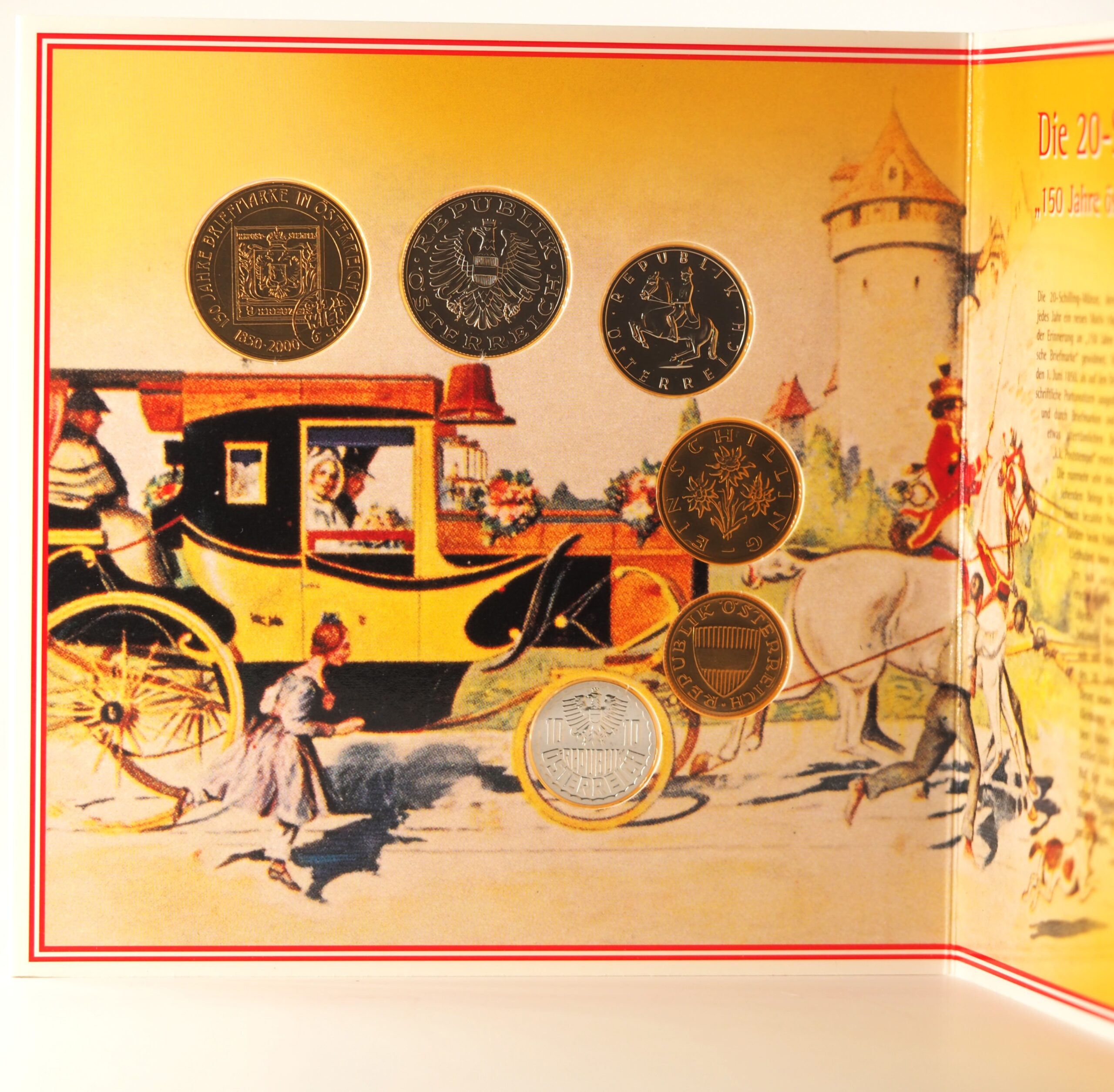 Autriche – Coffret Schilling 2000 BU – Timbre-poste autrichien – Image 4