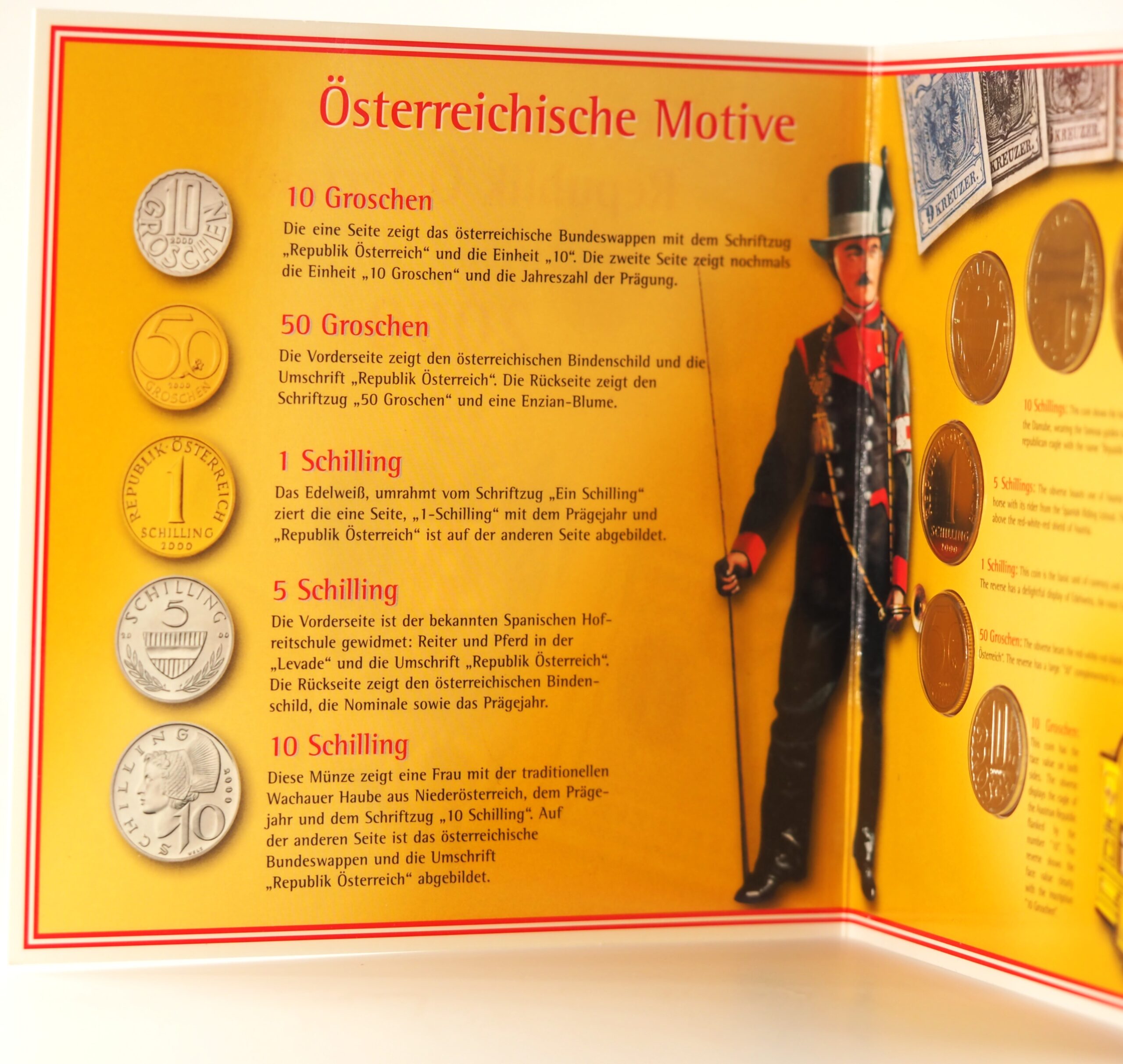 Autriche – Coffret Schilling 2000 BU – Timbre-poste autrichien – Image 3