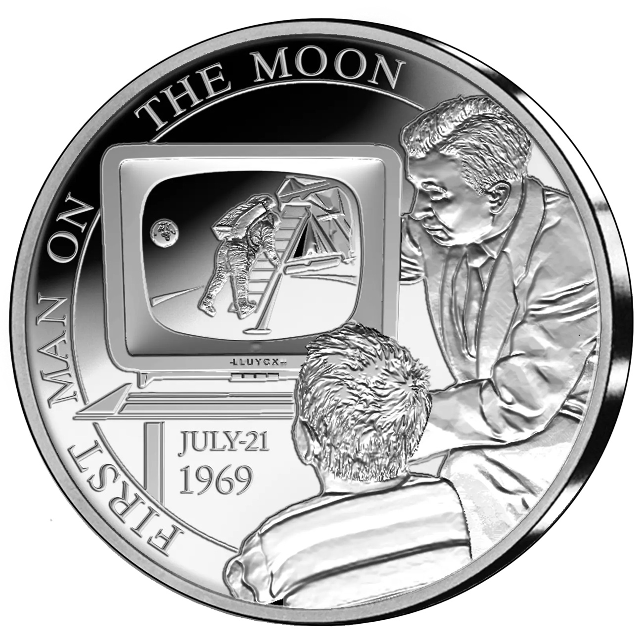 Belgique - Pièce 5 Euro 2019 argent BE - Premier pas de l’homme sur la lune