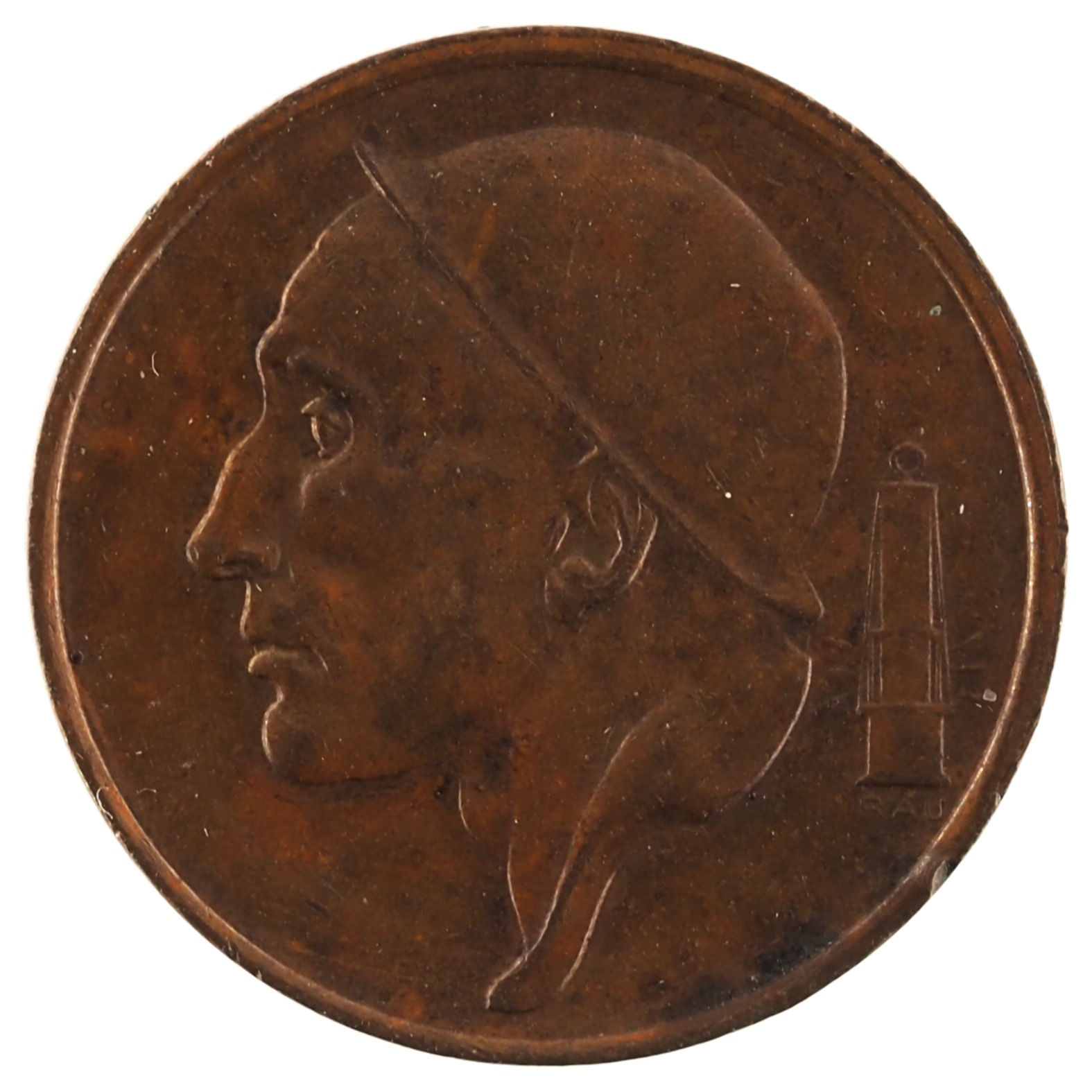 Belgique - Pièce 50 Centimes 1985 bronze - Mineur, grosse tête, nom du pays émetteur en néerlandais – Image 2