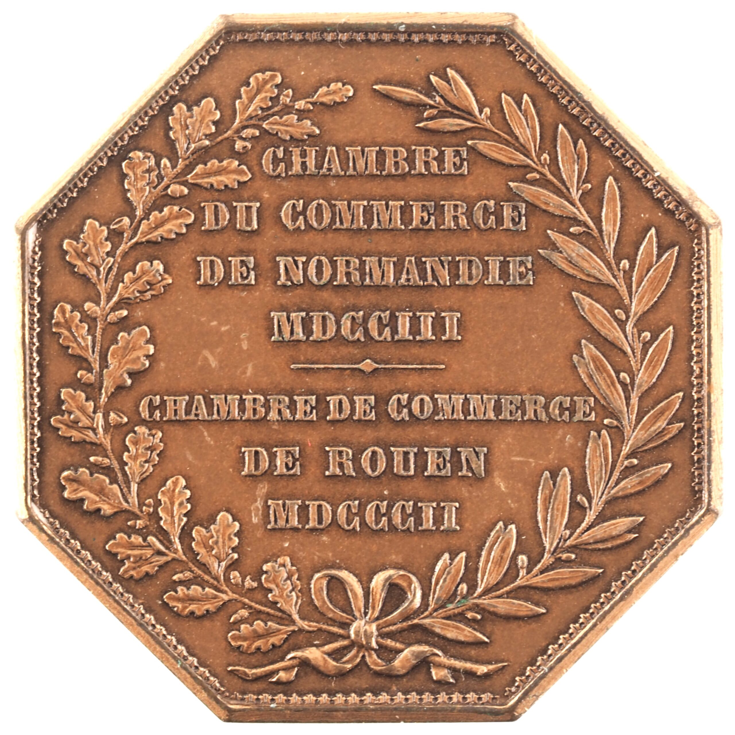 France - Jeton 1802 bronze - Mercure / Chambre de Commerce de Rouen – Image 2