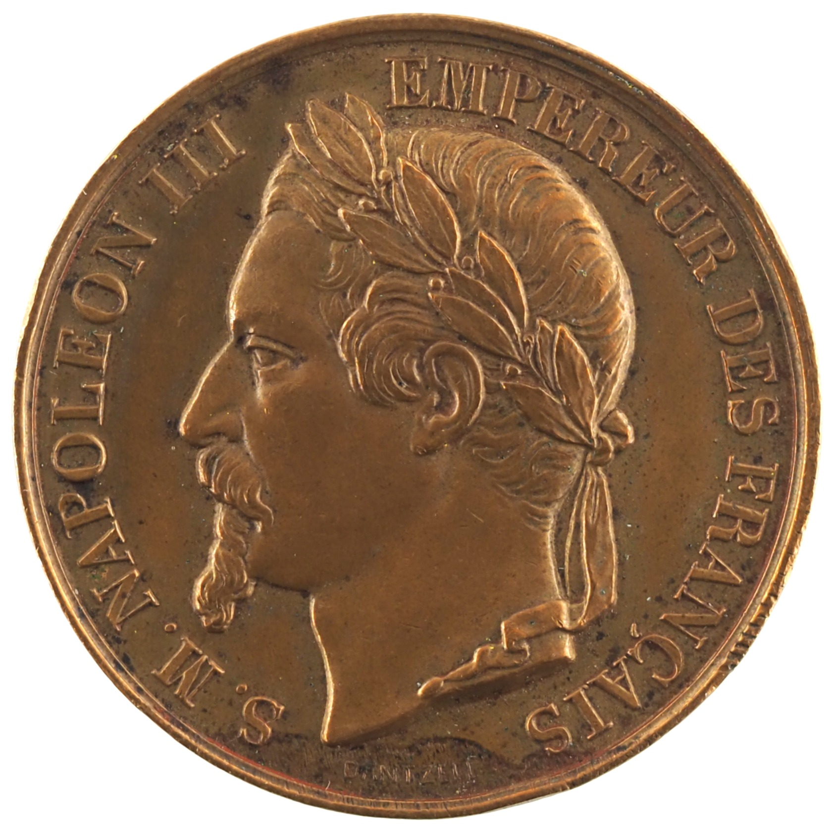 France - Médaille 1852 cuivre - Election de l'empereur Napoléon III – Image 2