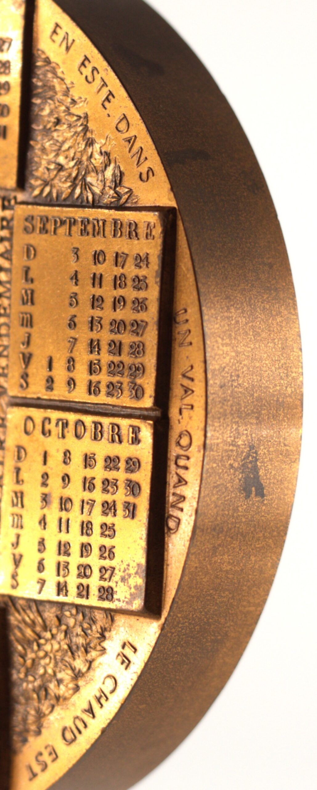 France - Tirage uniface de revers de médaille 1989 bronze florentin - Calendrier – Image 4