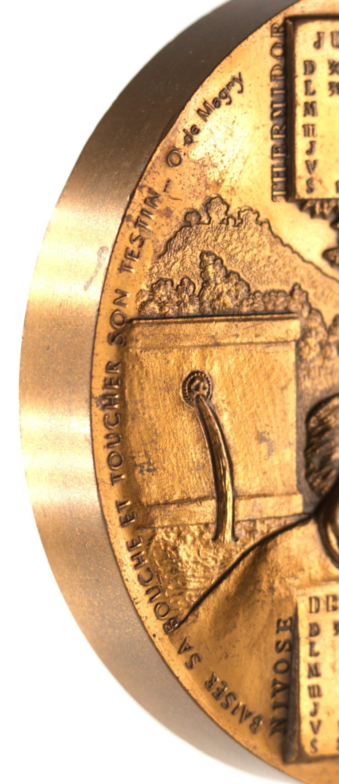 France - Tirage uniface de revers de médaille 1989 bronze florentin - Calendrier – Image 3