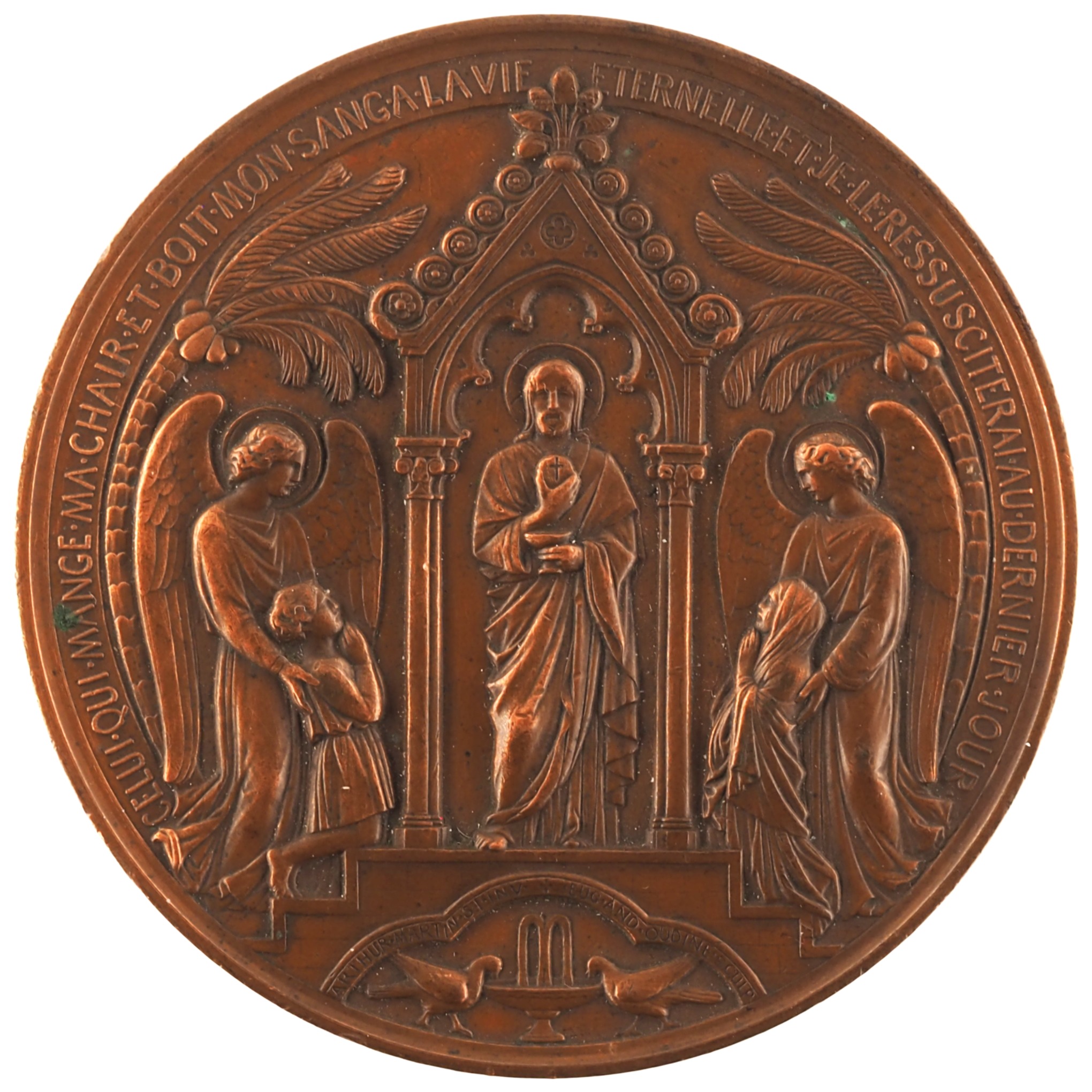 France - Médaille cuivre - Jésus Christ / Baptême, première communion et confirmation