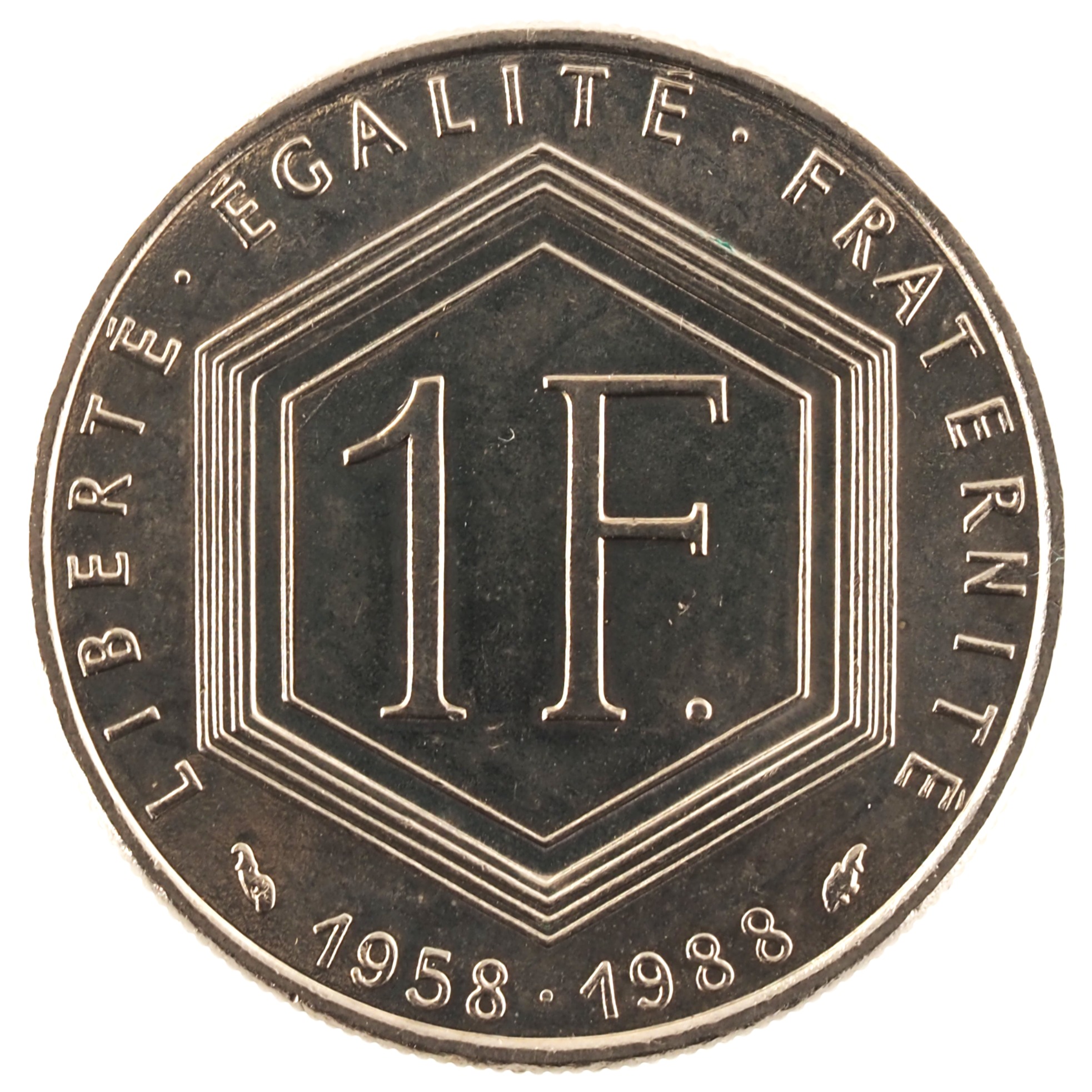 France - Pièce 1 Franc 1988 nickel - De Gaulle
