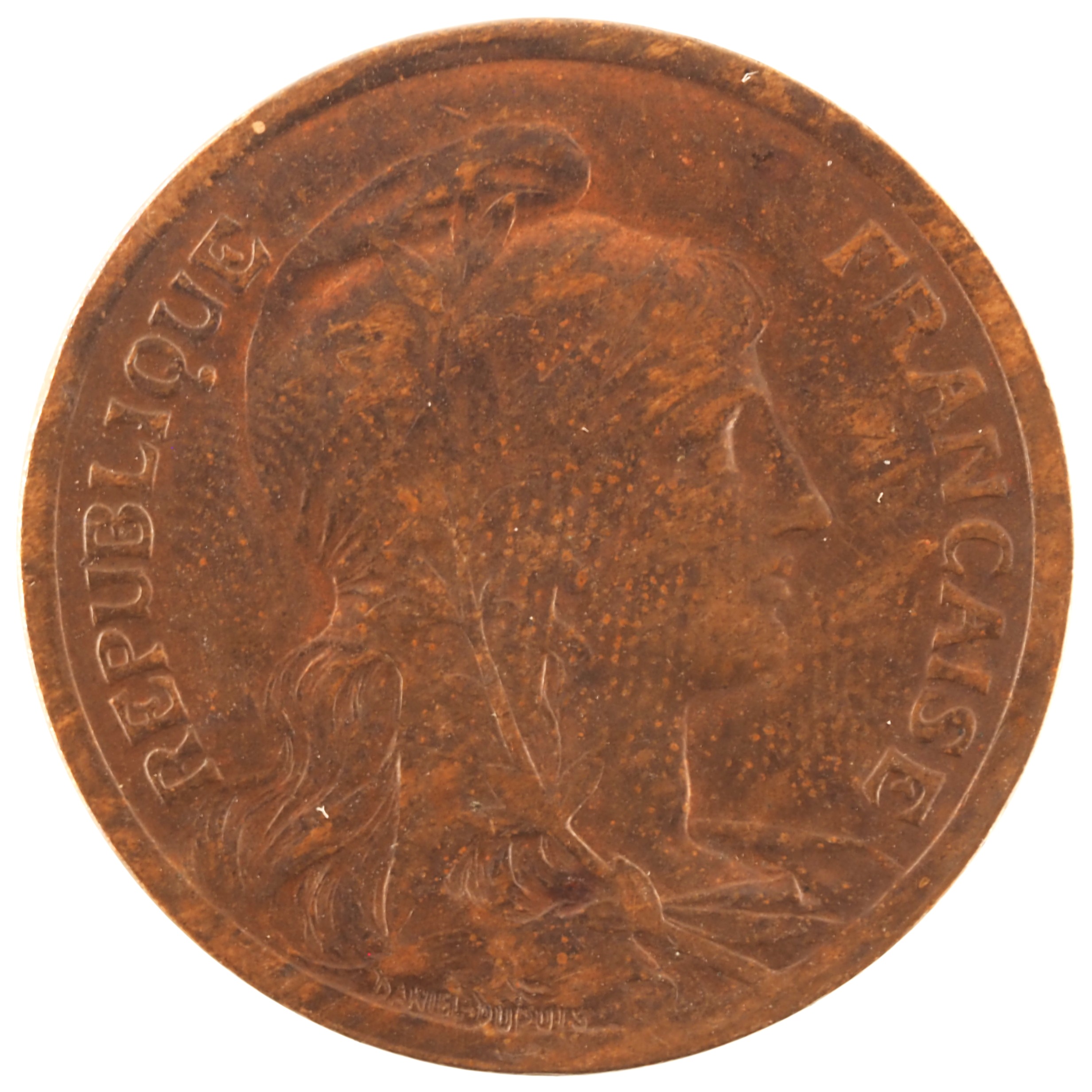 France - Pièce 10 Centimes 1916 bronze - Daniel-Dupuis (étoile) – Image 2