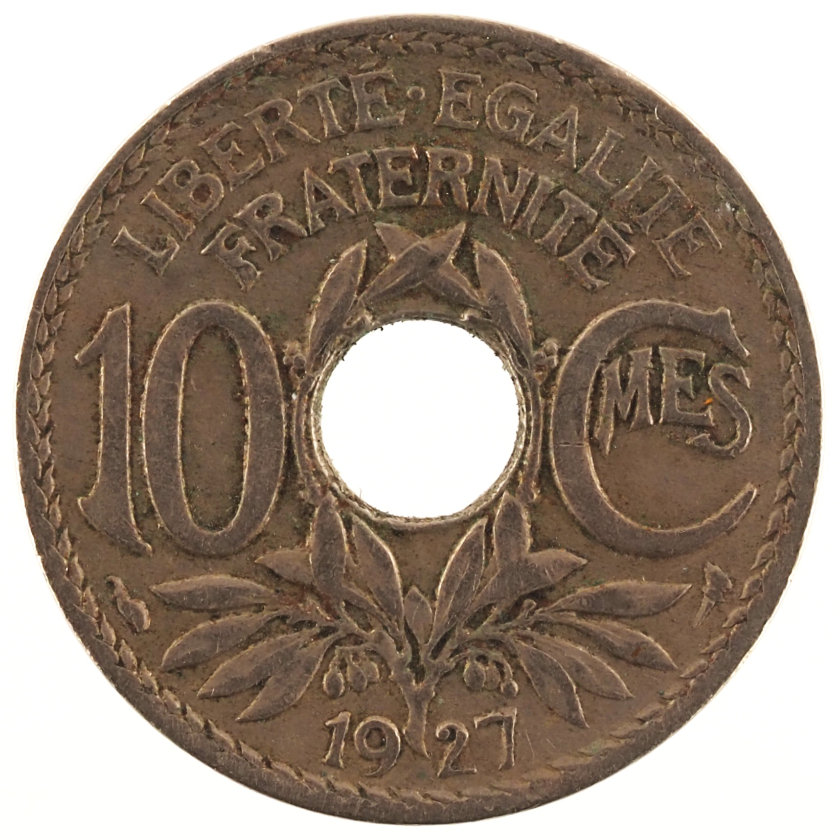 France - Pièce 10 Centimes 1927 cupro-nickel - Lindauer