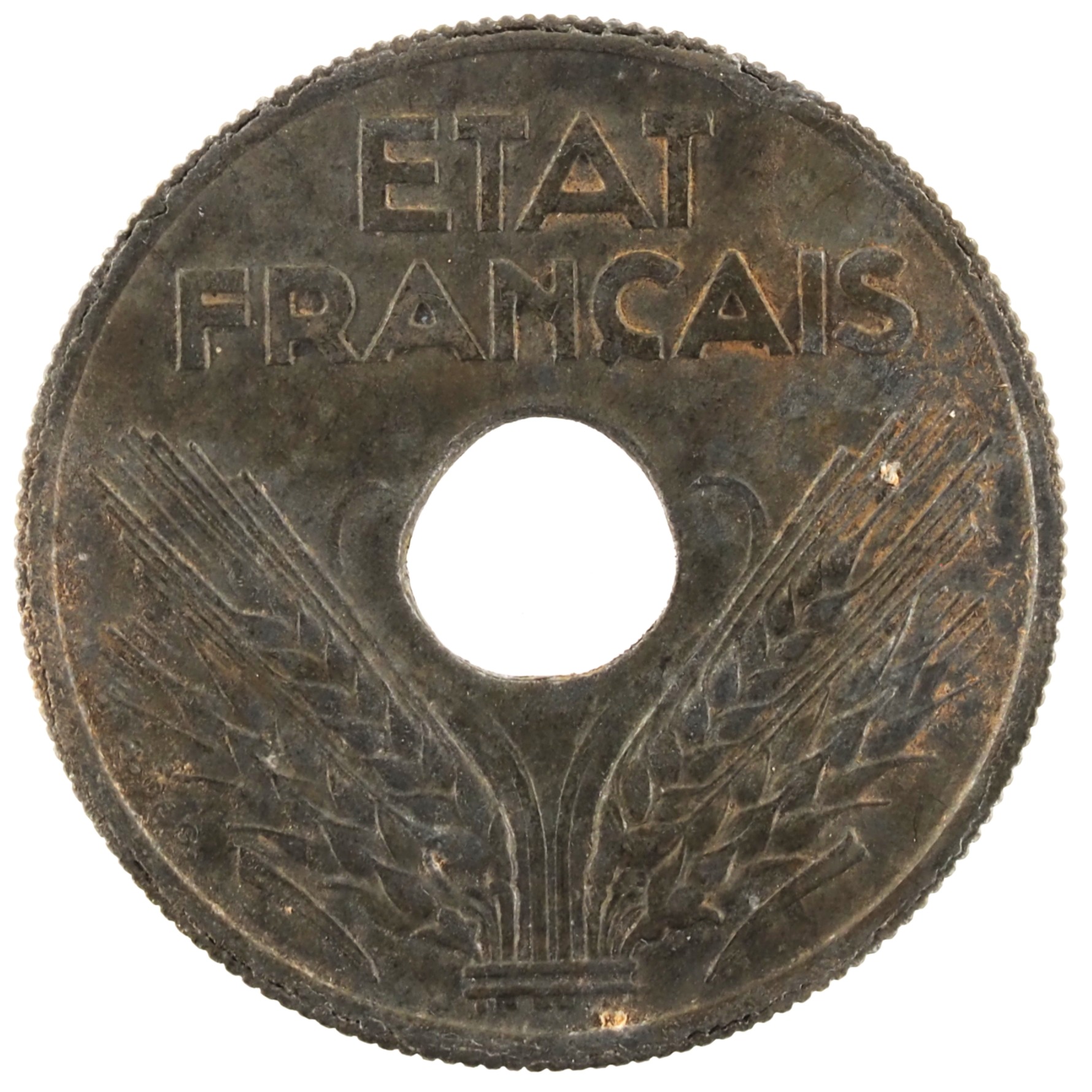 France - Pièce 10 Centimes 1943 zinc - Etat Français, grand module – Image 2