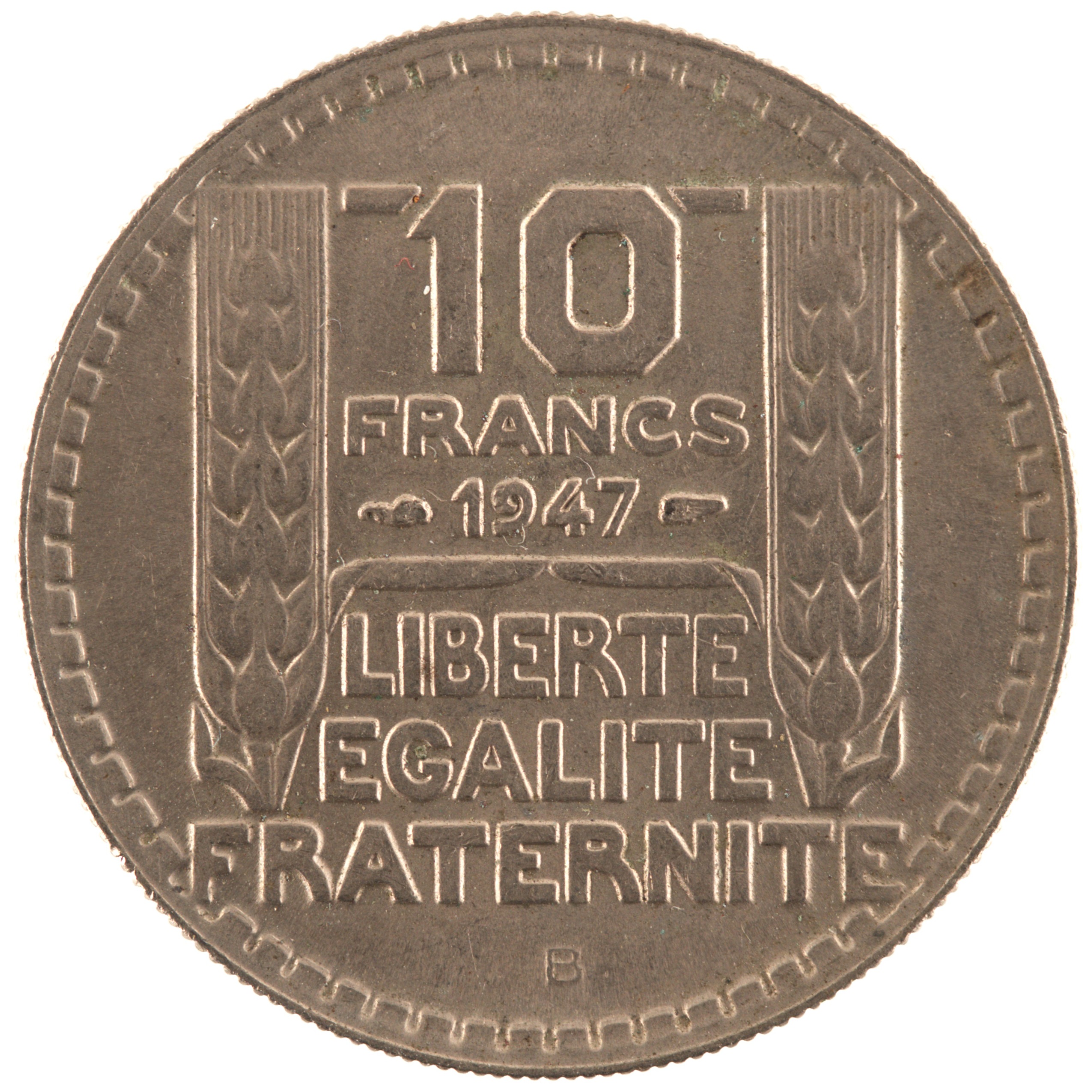 France - Pièce 10 Francs 1947 B cupro-nickel - Turin, petite tête